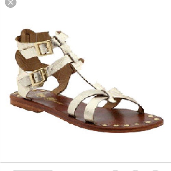 Matt Bernson Shoes - Matt Bernson Gold Gladiator Sandals